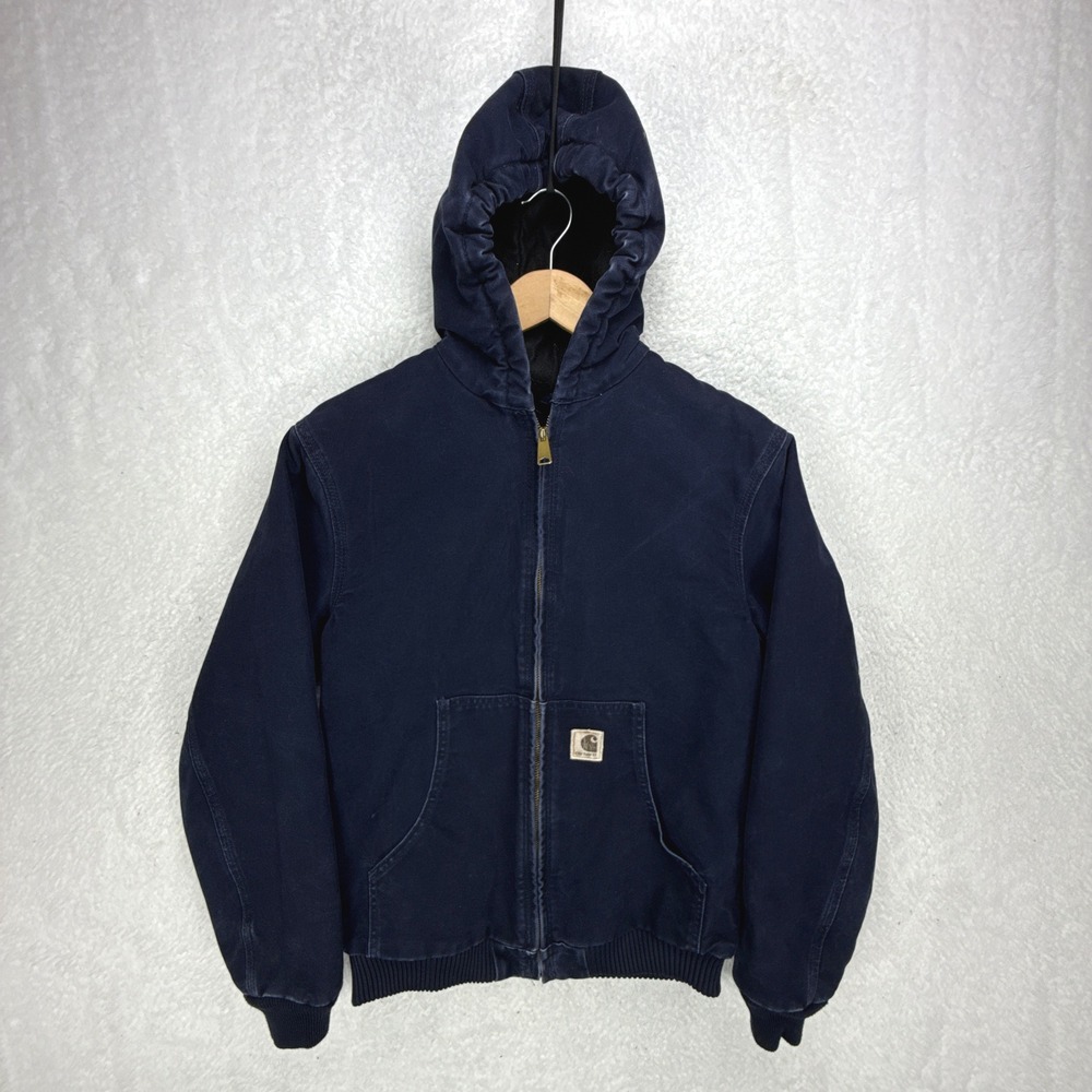Carhartt Sandstone Jacket Quilt Lined Youth XL (14/16) YYJ130 MDT Midnight Blue